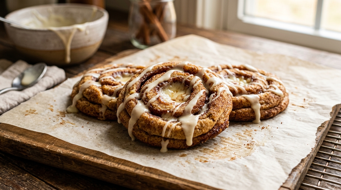 Cinnamon Roll Cheesecake Cookies